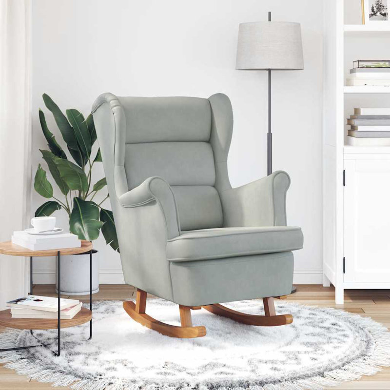 Chaise berçante Jalik, Gris clair