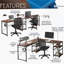 Bureau en L avec tablettes de rangement