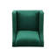 Fauteuil club, fauteuil d'appoint en velours vert