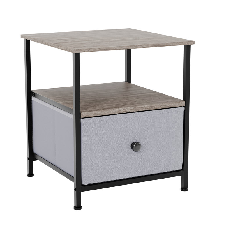 Chorley 1 Drawer Fabric Drawer Chest UKFR Certified, Beige/Grey