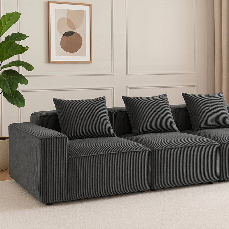 Canapé modulaire à compression multiple pouvant être combiné librement, Gris