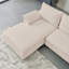 Canapé modulaire en L en forme de L avec méridienne droite, beige