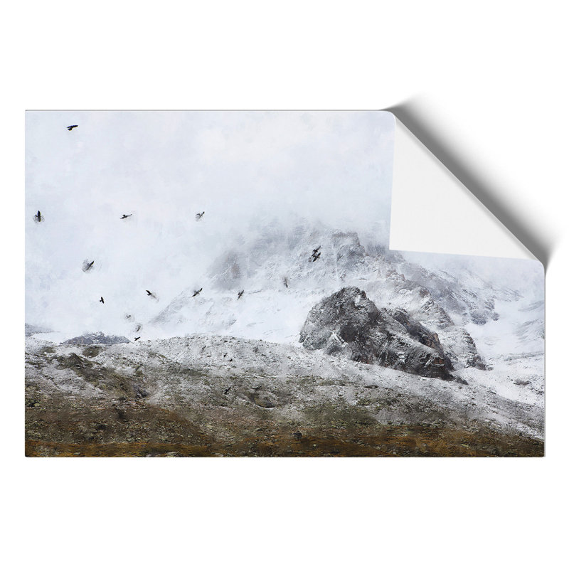 A Flock of Birds Painting - Frameless Print, 42cm H x 59cm W x 0.1cm D