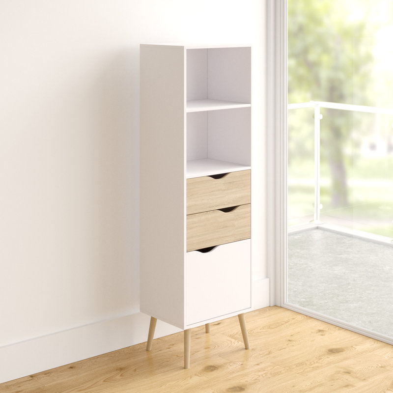 Havana Standard Bookcase, White/Oak