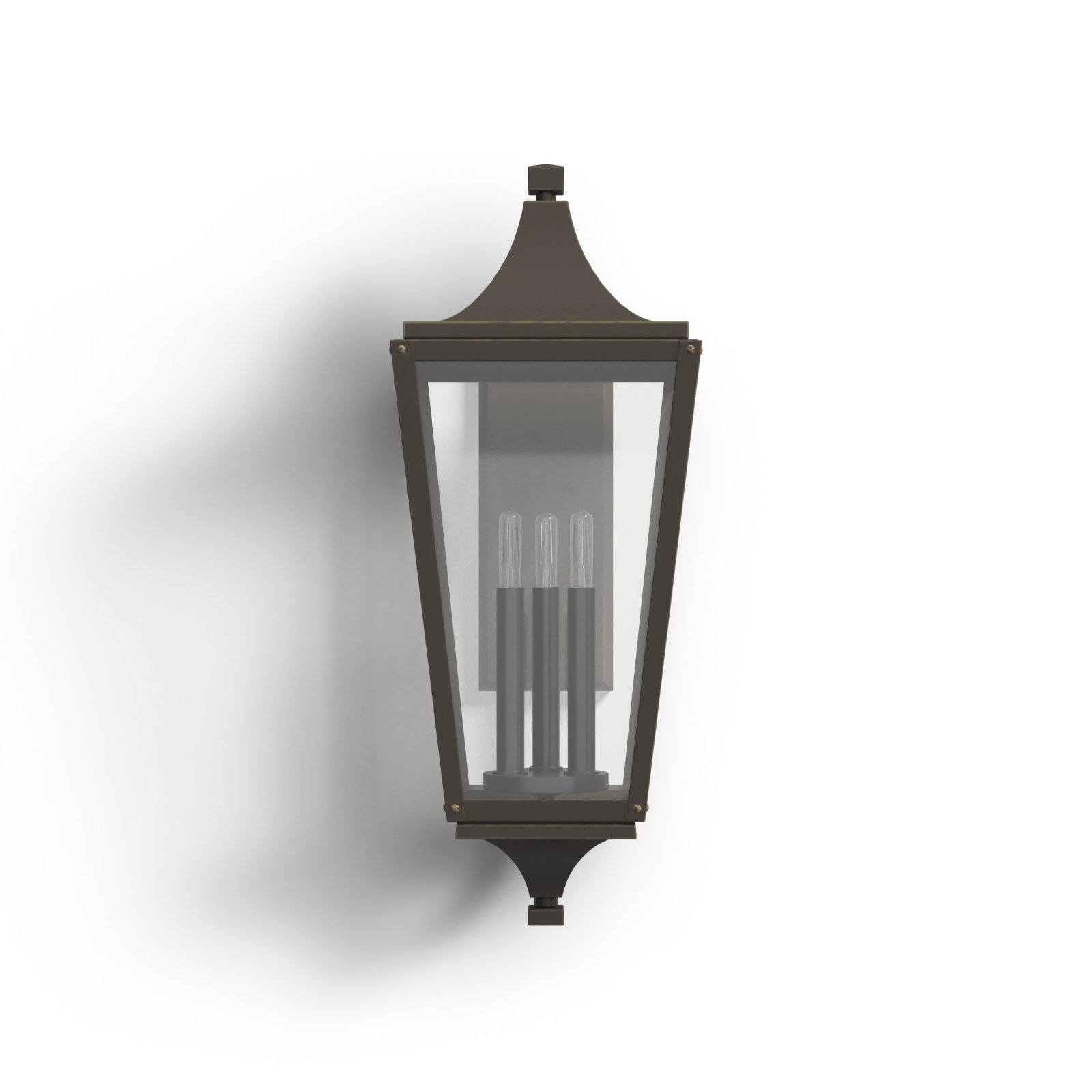 Omya 3 Light Empire Outdoor Aluminum Wall Light