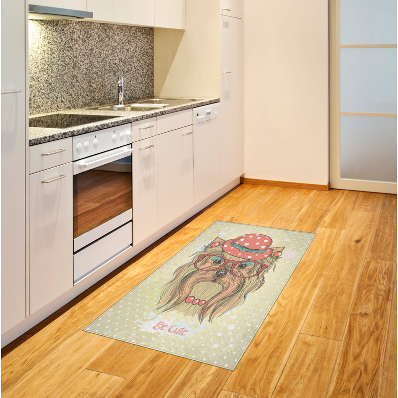 Tapis décoratif en fibre de polyester à haute densité Yorkie, Rectangle— 4 pi x 5 pi 8 po