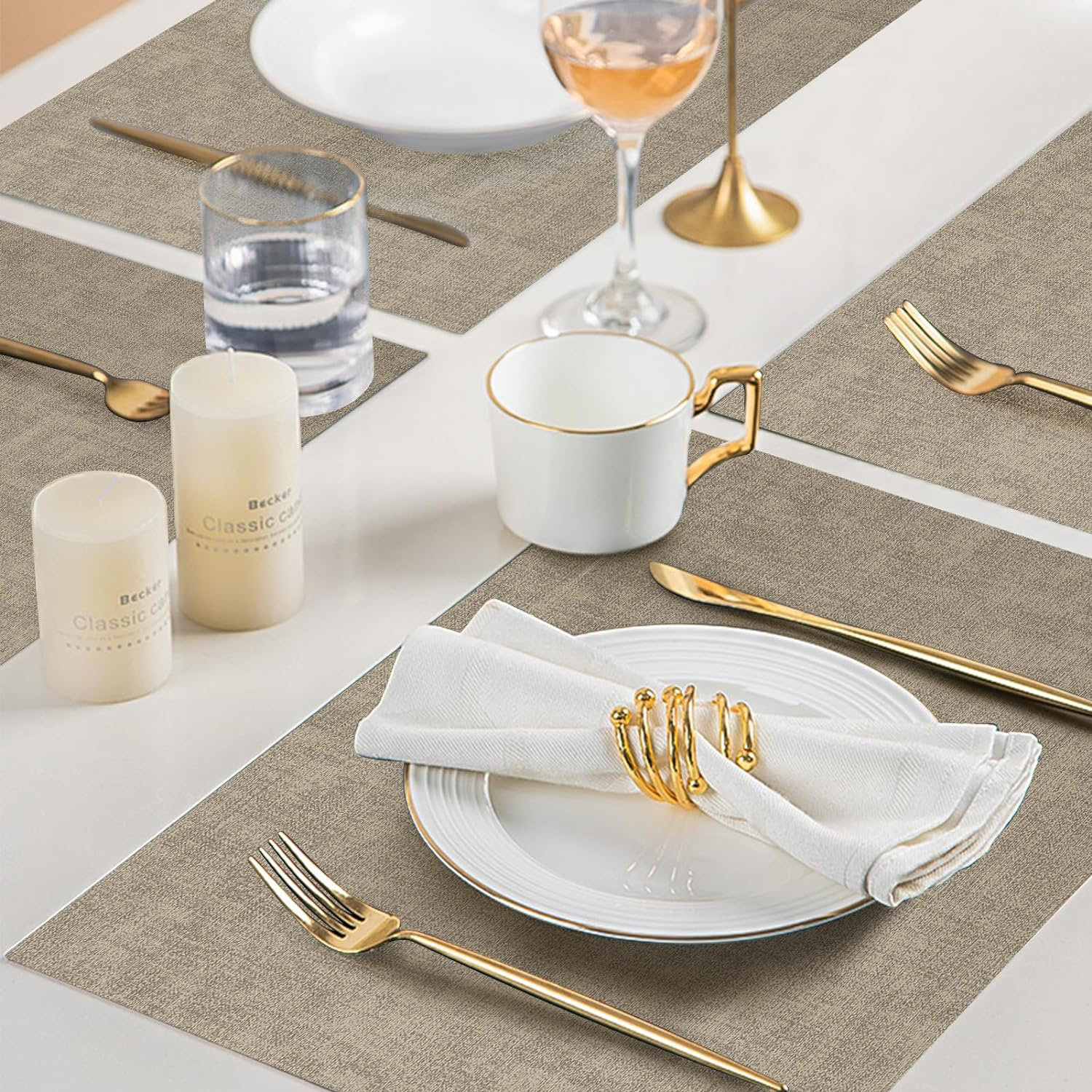 Koala Company Faux Leather Solid Colour Rectangle Placemat Wayfair Canada