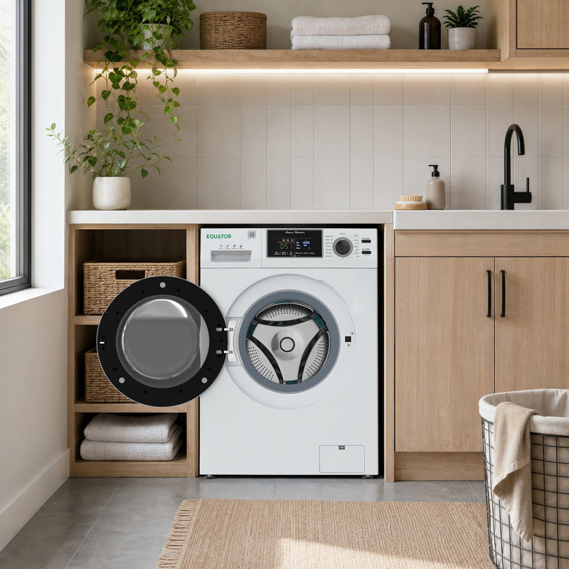 Laveuse Equator de pointe de 24 po (61 cm), capacité de 2,5 pi³/26 lb (71 L) avec cycle PET, commandes tactiles, 1 400 tr/min, 110 V