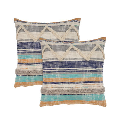 Strope Textured Throw Pillow Set of 2