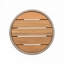 Patio Coffee Table Set With Round Wood Top,Rattan rope-66112486