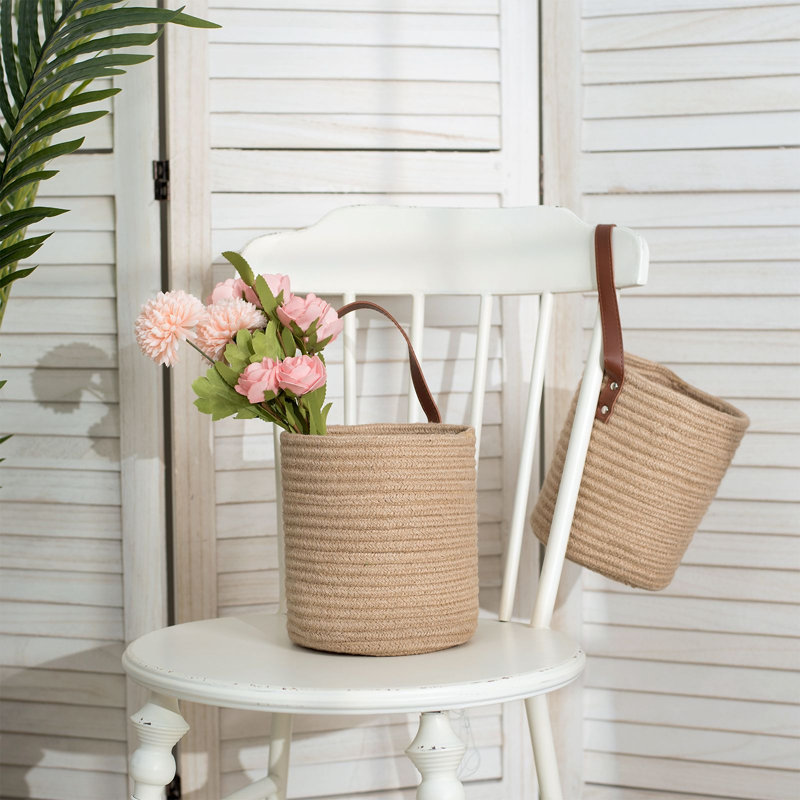Panier à linge en tissu avec poignées, Kaki