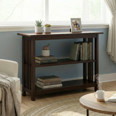 Kingsland 31" Wide Wooden Traditional Design Rectangular Bookcase with 2 Open Shelves by Charlton Home