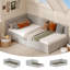 Lit de jour simple avec tête de lit pour chambre à coucher, chambre d'amis-1397690352