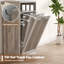 Armoire à ordures inclinable 13 gallons - Conception cannelée avec tablette de rangement ouverte-130194908-132784061