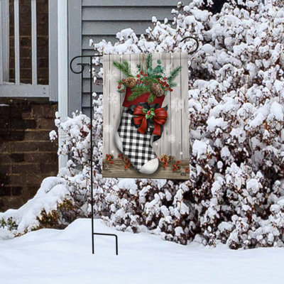 Drapeau de jardin bas de Noël