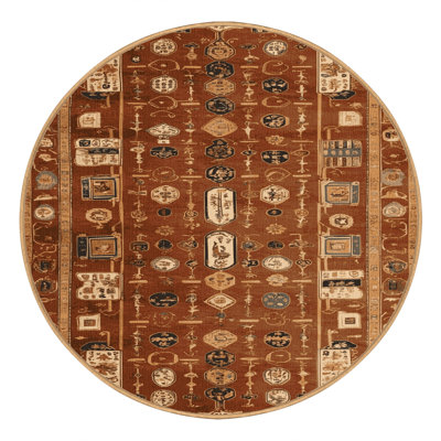 Machine Washable French Brown Area Rug