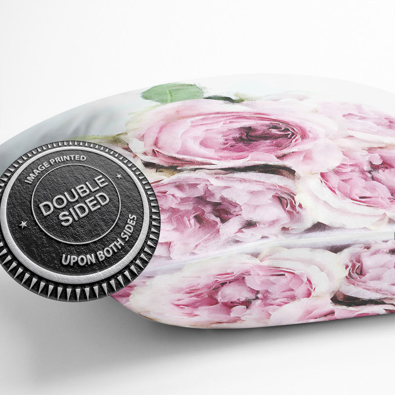 Floral Square Cushion, 40cm H x 40cm W x 15cm D