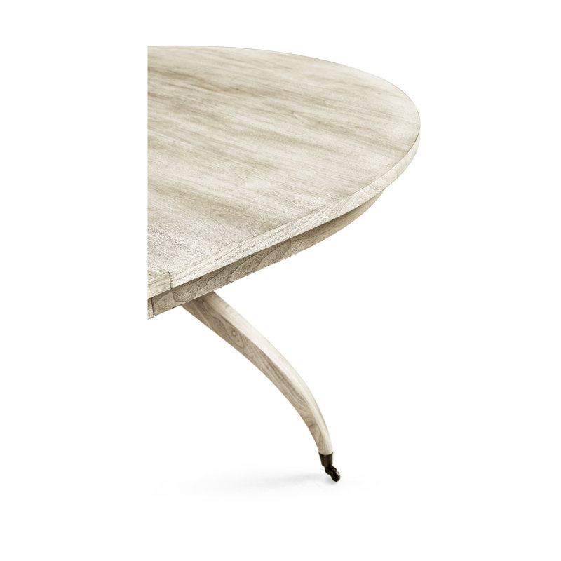 Solar Oval Solid Wood Dining Table, Bleached Walnut