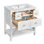 Ensemble de meuble-lavabo avec lavabo en céramique (séparé), ensemble de meuble-lavabo simple avec tiroirs-1019018474