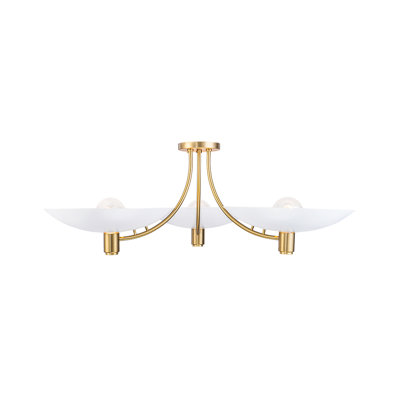 Bria 3 - Light 40.6'' Modern Sputnik Bowl Shade Semi Flush Mount