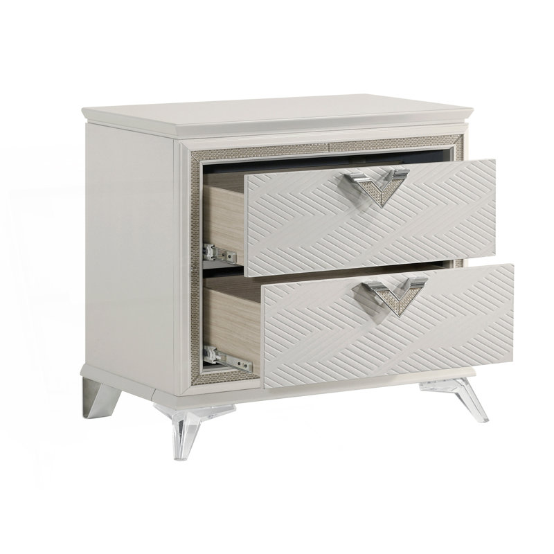 Table de chevet 2 tiroirs Modern Luxury