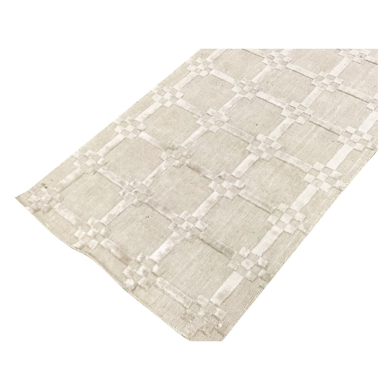 Hand-Knotted High-Quality Ivory Runner
