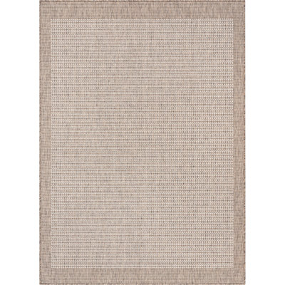 Tapis tissé à plat taupe Medusa Clesha