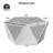 Bideford Silver Coffee Tables With Mirror Surface , Mirrored  Coffee Table With Crushed Diamond Inlay For Living Room