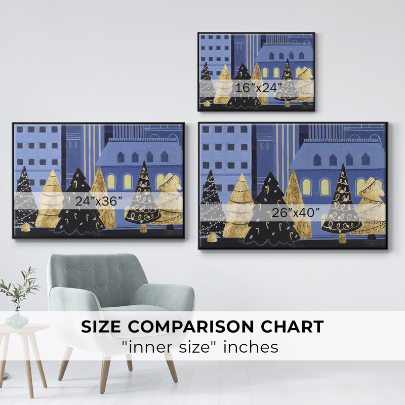 Collection «Holiday Night» A, Cadre noir, H 17 po x l 25 po x P 1,5 po