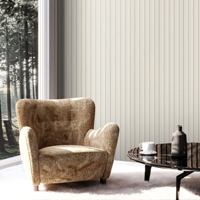 Panneaux de lattes en bois 8 pièces 96 x 6 pouces pour mur moderne blanc mat