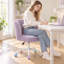 Chaise de bureau à domicile avec tissu en laine d'alpaga haut de gamme-1386789295