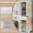 70.8"H Freestanding Bathroom Storage Cabinet With 4 Doors And 1 Drawer