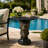 Black Leopard Pedestal Side Table