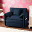 Chaise 41,91 ", chenille moderne en bleu, siège profond pour chambre à coucher et salon, canapé modulaire avec coussin décoratif bleu surdimensionné, appartement, pièce-474339128-495586829
