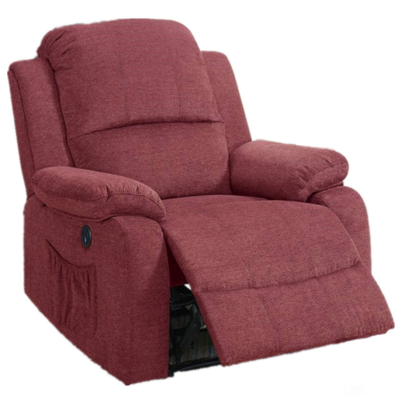 Fauteuil inclinable électrique en rouge paprika