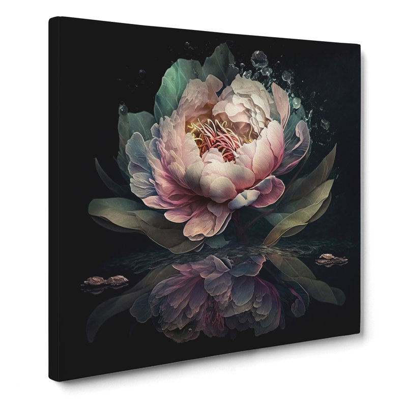 Peony Flower Double Exposure - No Frame Print
