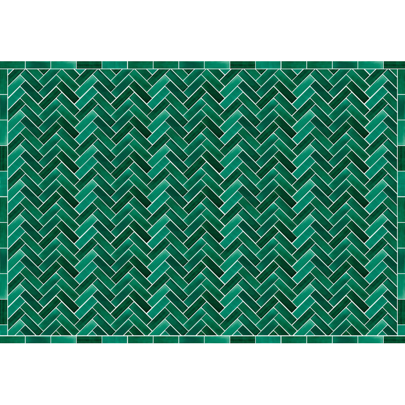 Rhuary Geometric Vinyl Machine Printed Area Rug, Rectangle 160 x 230cm