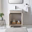 Ensemble de meuble-lavabo simple autoportant 24 portes 2 portes avec plateau en céramique 24 po