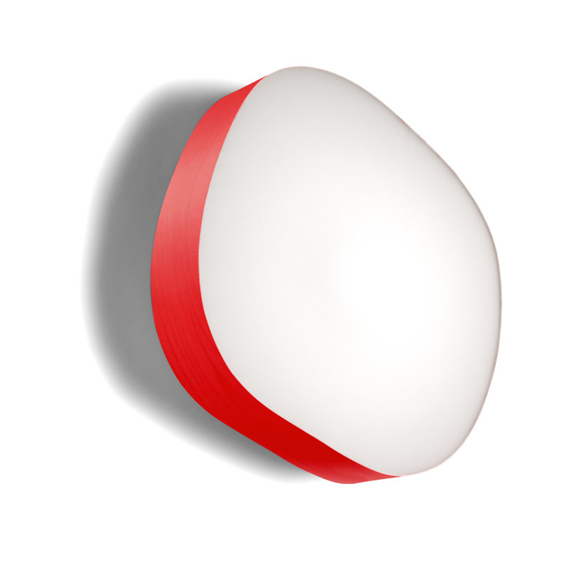 Guijarro 1 - Light Flush Mounted Sconce, Red, GX53 Base