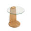 Forma Set of Two Wooden Coffee Tables with Tampered Glass Side Table-2056704391