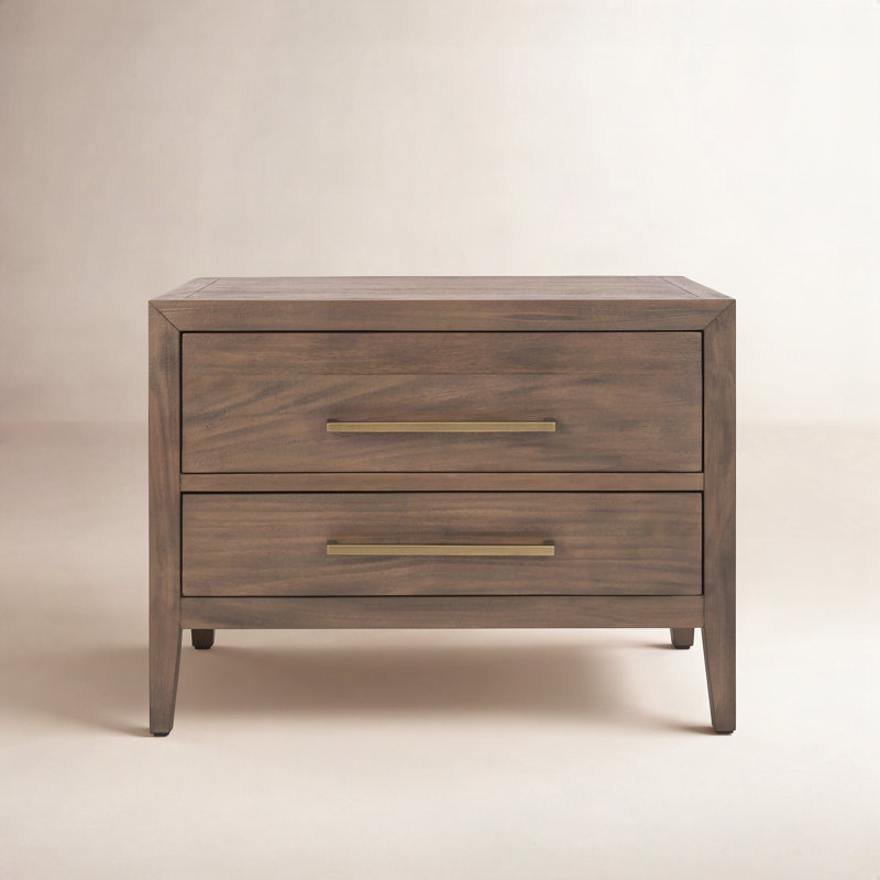 Pama 3 - Drawer 26" Nightstand, Brown