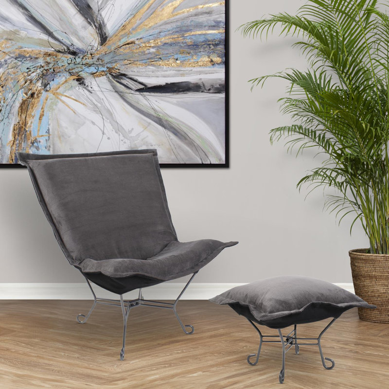 Repose-pieds Palvinder Puff Pana, Gris