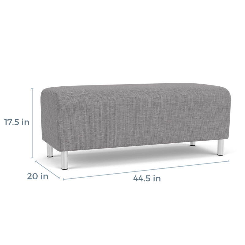 Banc de réception Ravenna, Acier brossé, Gris chambray