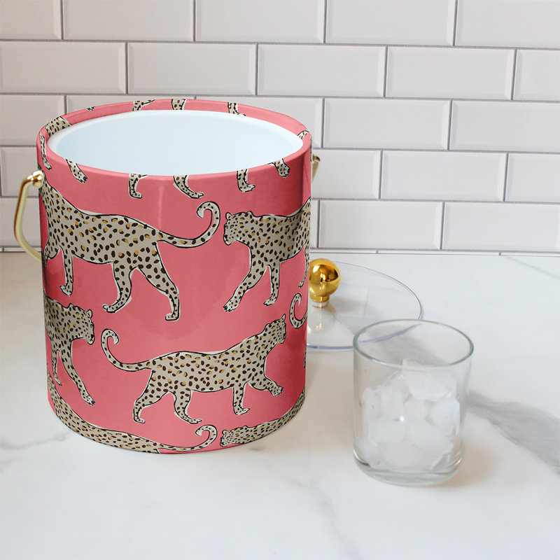 GODET LEOPARD CORAL ICE, Rose