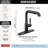 Delta Almari Matte Black Kitchen Faucet with Pull-Out Sprayer, Modern Single Hole Kitchen Sink Faucet, Single Handle, Matte Black-100255273