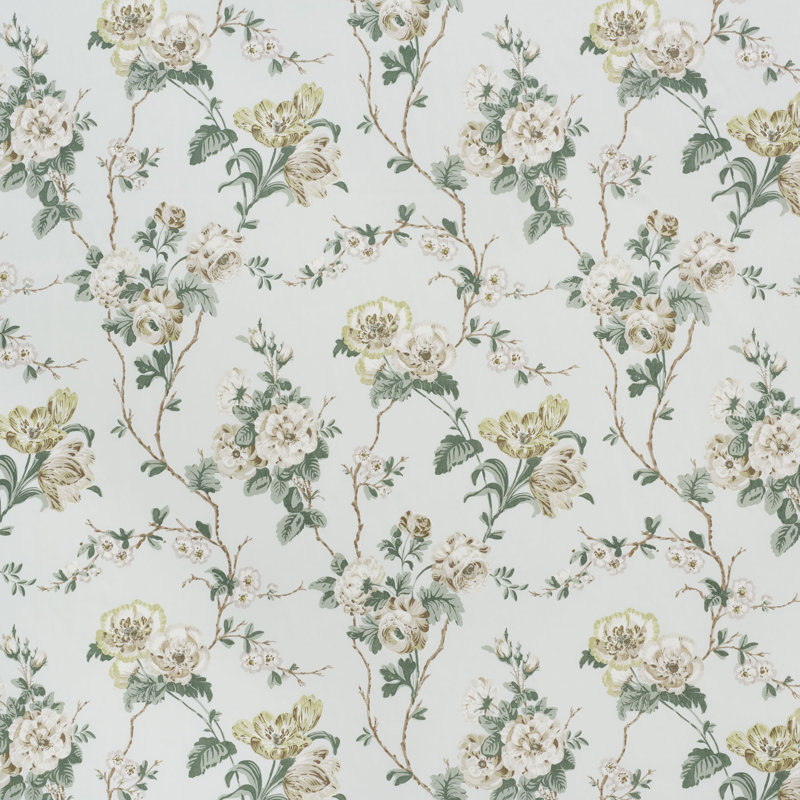 Tissu Schumacher x Veere Grenney Betty Chintz, Céladon
