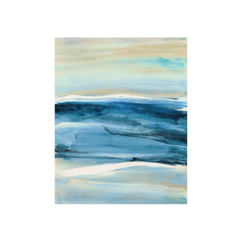 Pelagic Disques III par Elena Carlie - impression, Image au pinceau gel, H 38 po x l 30 po x P 1,5 po