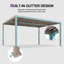 Pergola mauve à persiennes mauve 12 'x 16', toit rigide en aluminium avec toit rétractable réglable pour terrasse, jardin