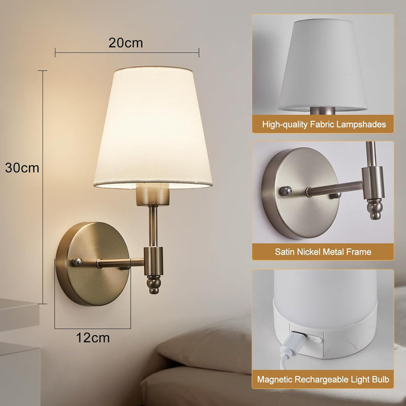 Flush Mounted Sconce, Nickel