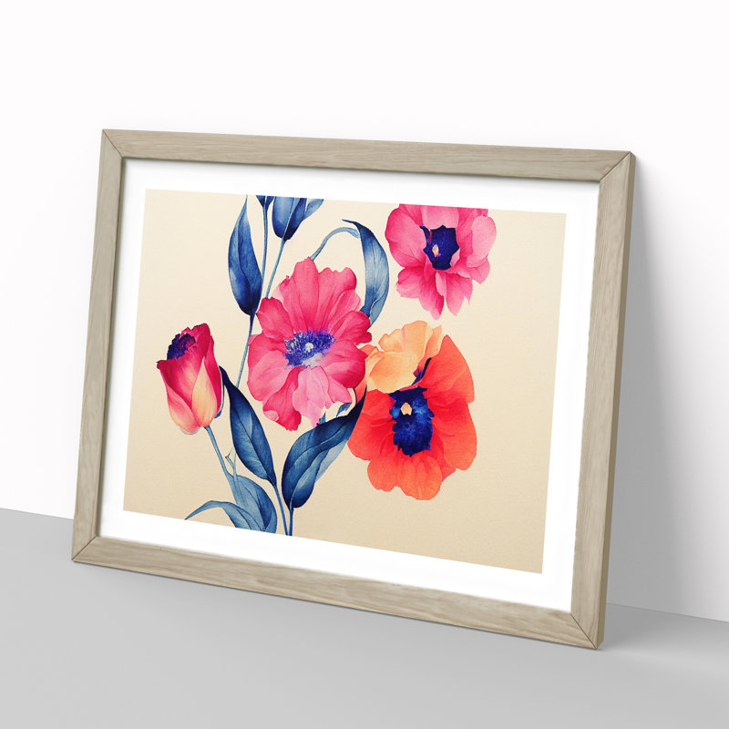 Glowing Flowers - Framed Print